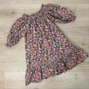 Maeve By Anthropologie Floral Flounced Off The Shoulder Mini Dress